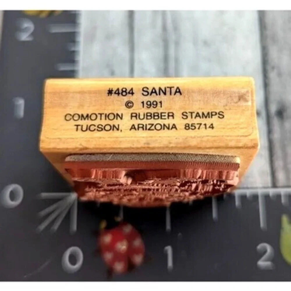 Comotion Santa Christmas Toys 484 Rubber Stamp Wood #D101